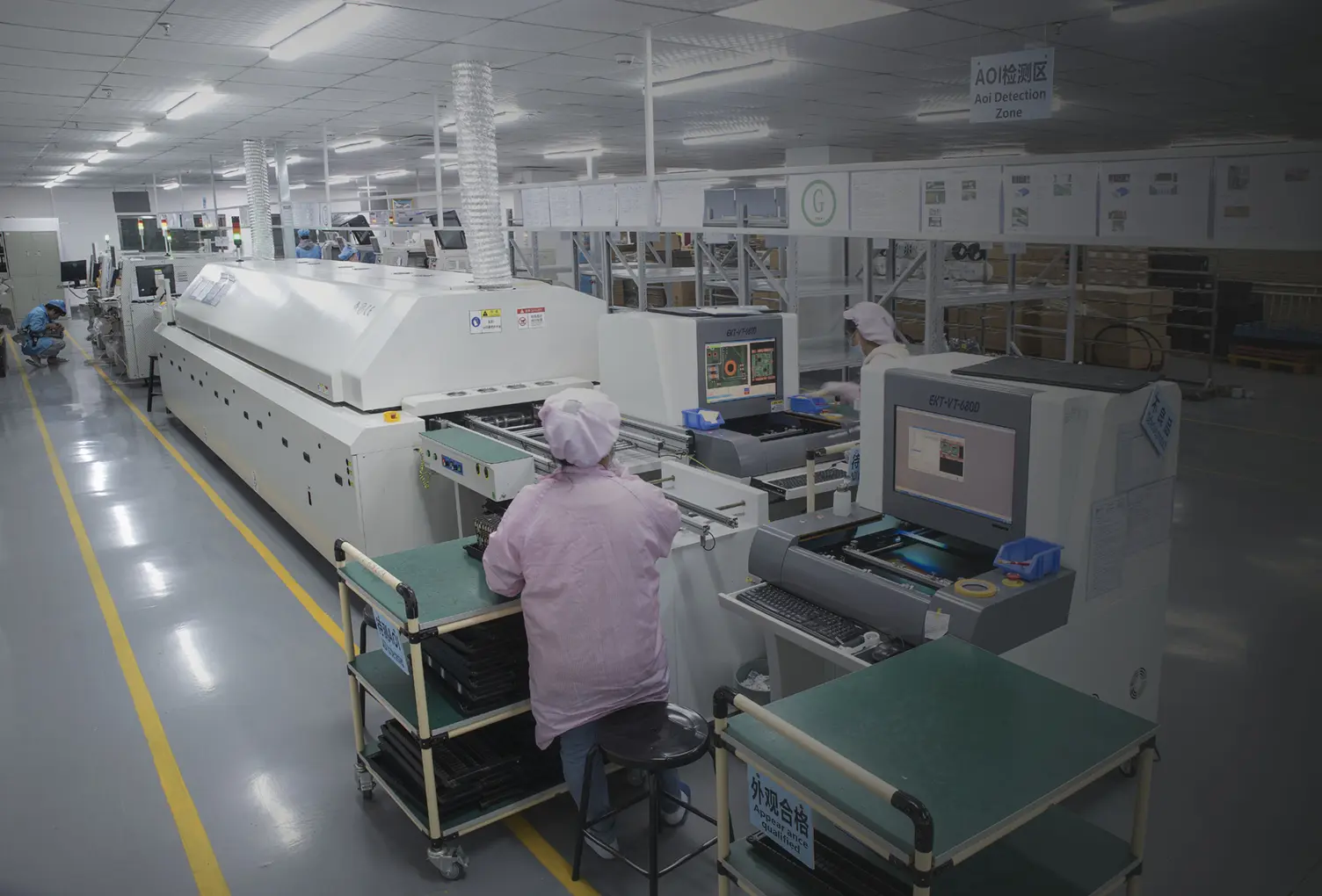 SMD production workshop，led stirp light manufacturer,china factory,rigid light bar
