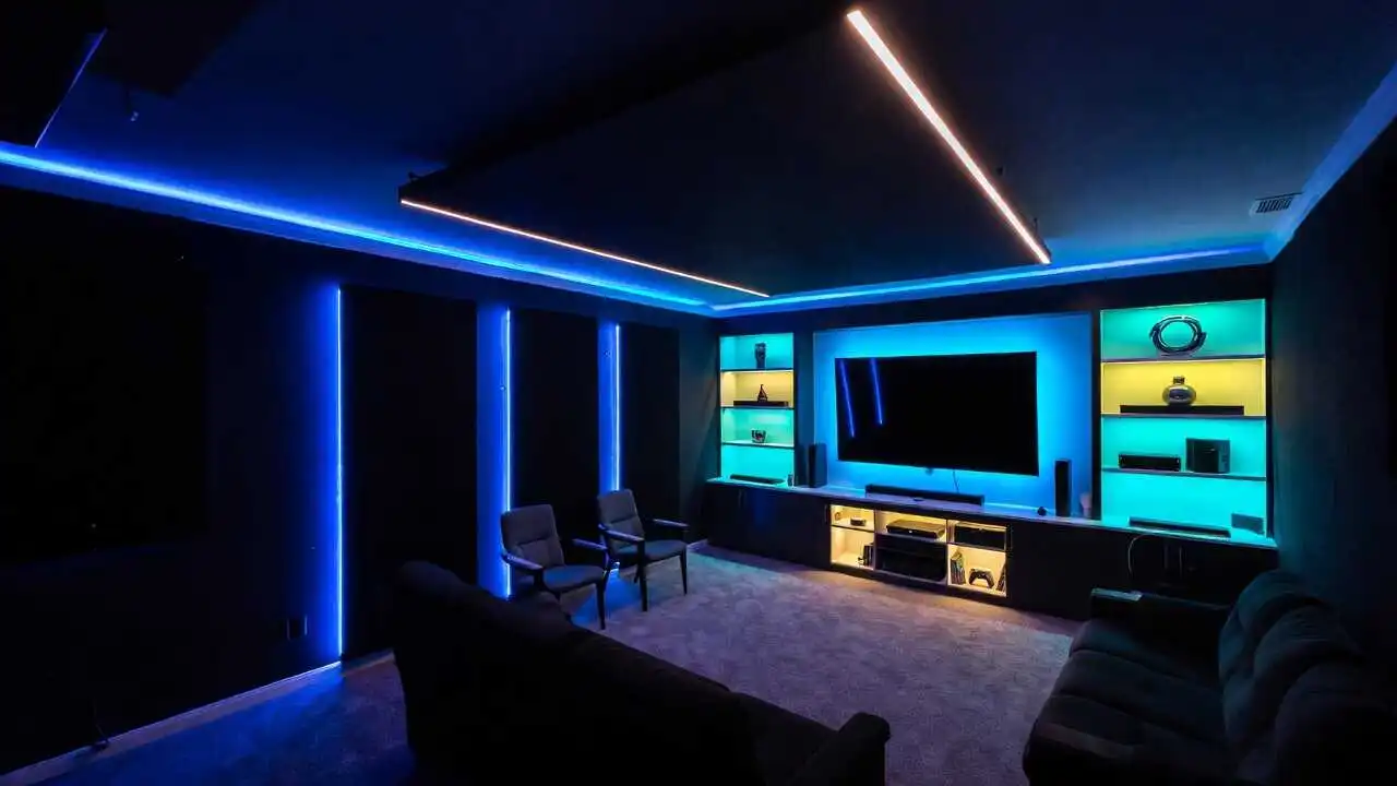 Home theater lighting » Custom LED Strip Lights Manufacturer | Silicone Neon Flex Supplier China » Custom LED Strip Lights Manufacturer | Silicone Neon Flex Supplier China Home theater lighting, COB strip light, Ambient light, Mood light, neon light,