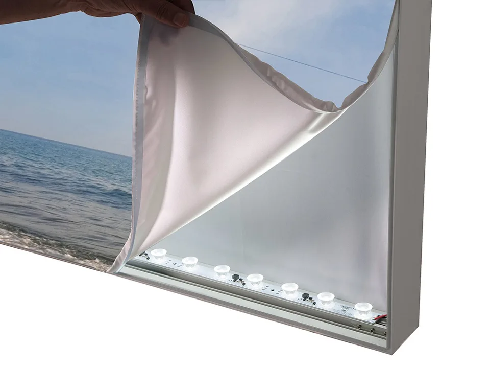 Custom rigid LED hard light bar edge-lit inside advertising light box for professional signage projects