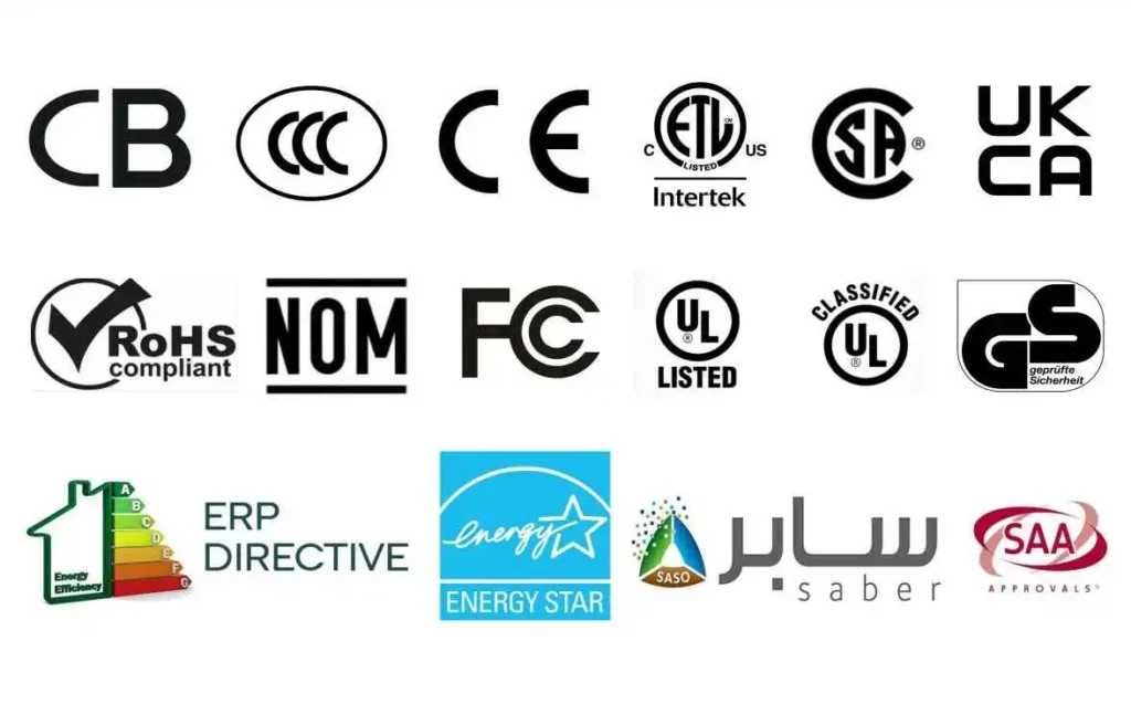 nphis-led-strip-international-certifications-ce-rohs-etl-ul » led strip light Production R&D Manufacturer|NPHIS LED strip light international certification marks including CE RoHS ETL UL CB UKCA Energy Star and IP rating logos for global market compliance