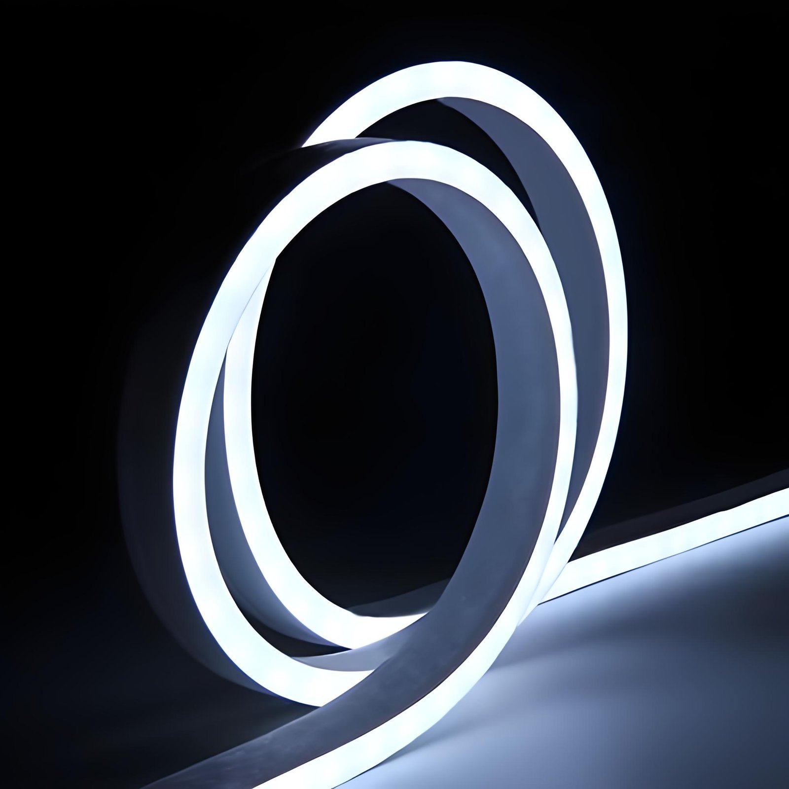 Side emitting silicone LED neon flex, cool white ultra-thin neon strip, for channel letter and backlighting projects