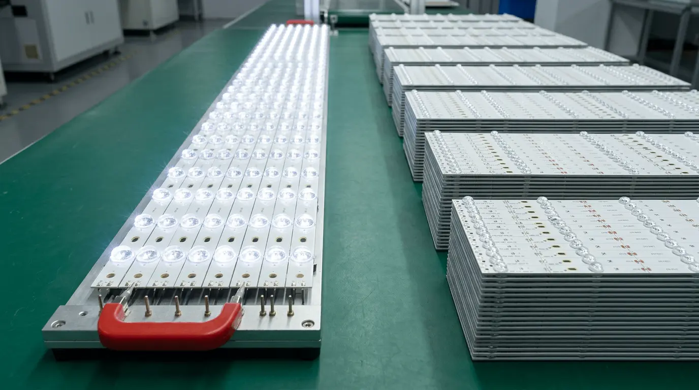 Professional factory production and quality control test for our shadowless diffused LED strip for light box backlighting. This high performance 24V diffused LED strip for light box is undergoing strict lighting performance and stability testing in our dust-free manufacturing workshop, with batch production of premium LED light box backlight strip ready for delivery. Our factory has 12+ years of experience in manufacturing commercial diffused LED strips, with strict quality control for every batch, ensuring uniform shadowless illumination, long lifespan and stable performance for advertising light boxes, stretch ceiling, retail display and architectural lighting projects, with full OEM/ODM custom support.
