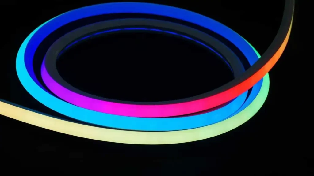 OEM & ODM silicone LED neon flex, including RGB silicone neon lighting solutions with top and side bending options.