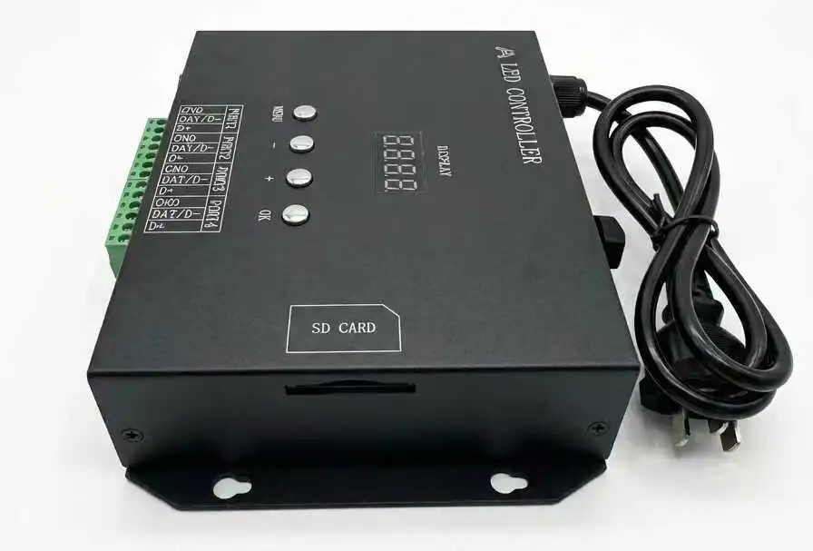 standalone-led-controller-sd-card-dmx-lighting » Custom LED Strip Lights Manufacturer | Silicone Neon Flex Supplier China » Custom LED Strip Lights Manufacturer | Silicone Neon Flex Supplier China Standalone LED controller with SD card slot used for programming standard DMX decoder lighting effects.