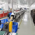 Silicone LED neon flex OEM production line in factory workshop, custom private label flexible neon light manufacturing